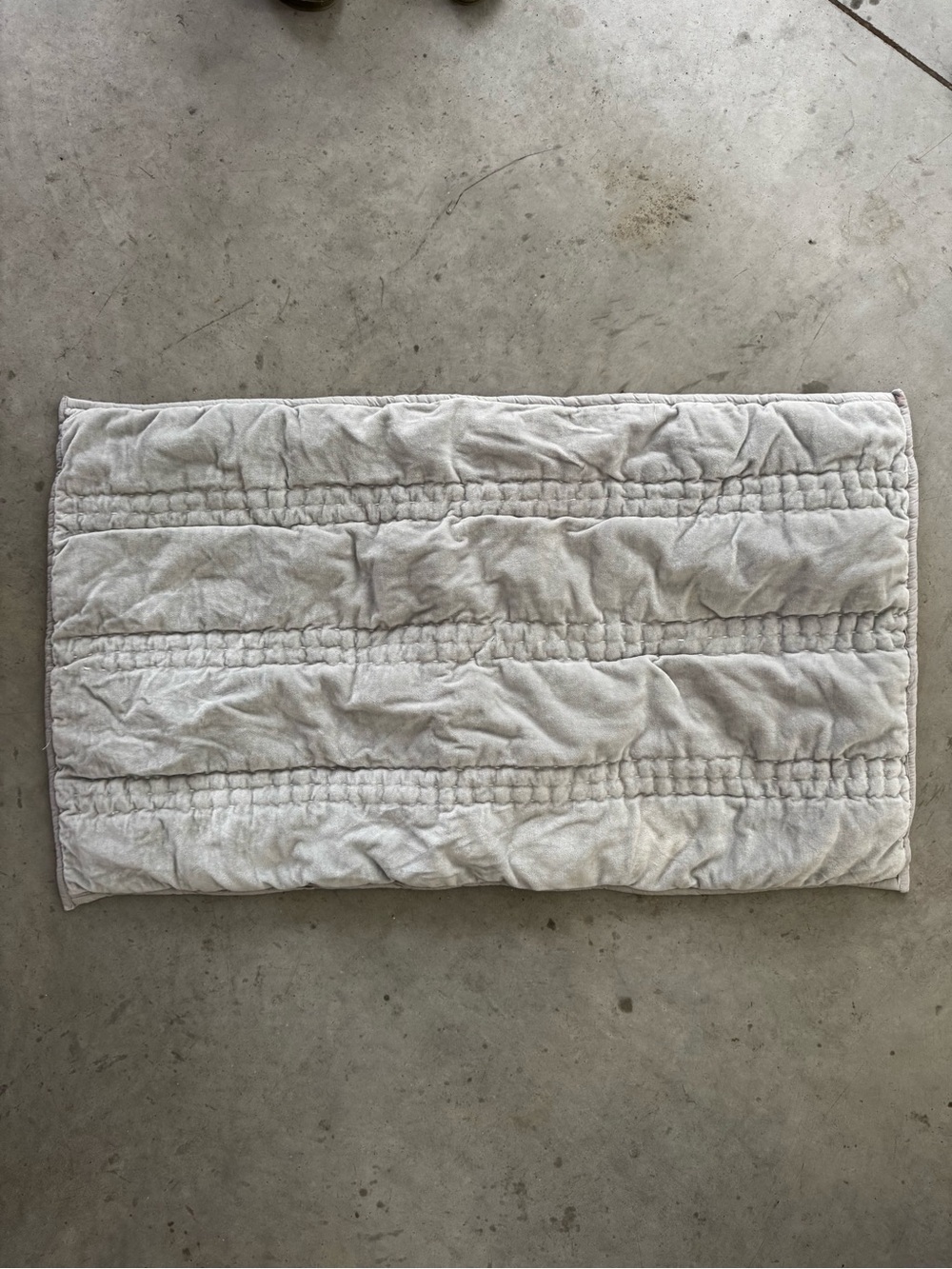 Bee & Willow quilted velvet pillow sham in gray king size